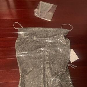 NWT Rebellious Dreamer Sequin Top with Matching Face Mask Sz.M